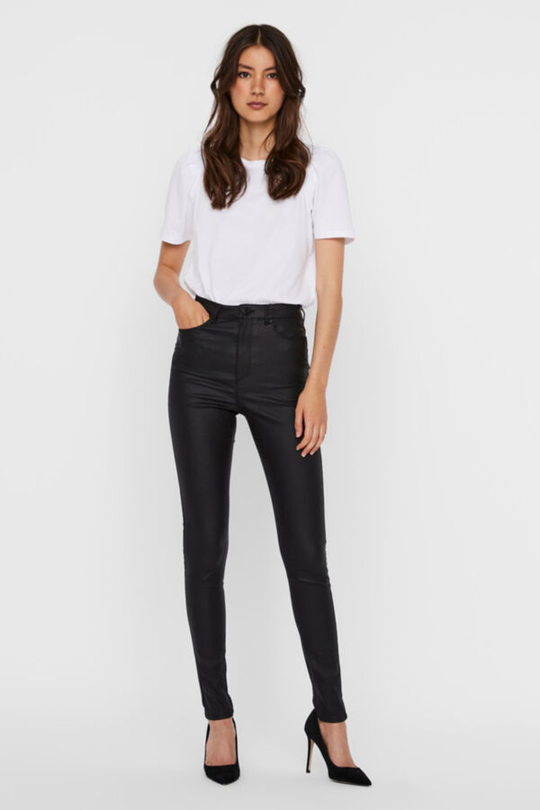 Vero Moda Pantal&oacute;n largo de mujer encerado Negro