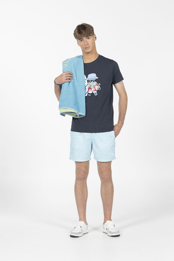 elPulpo Ba&ntilde;ador lavado estampado new all over Azul