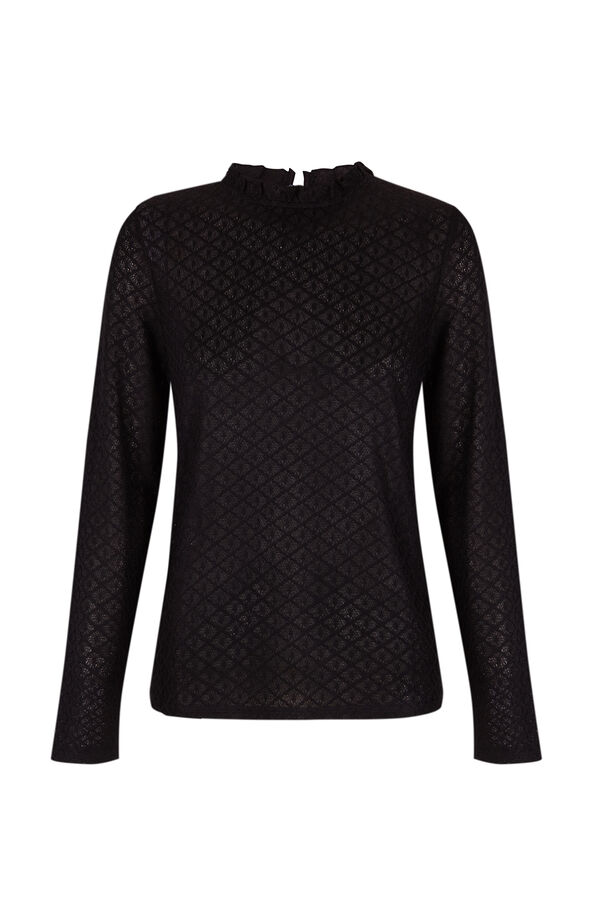 Slowlove Top textura Negro