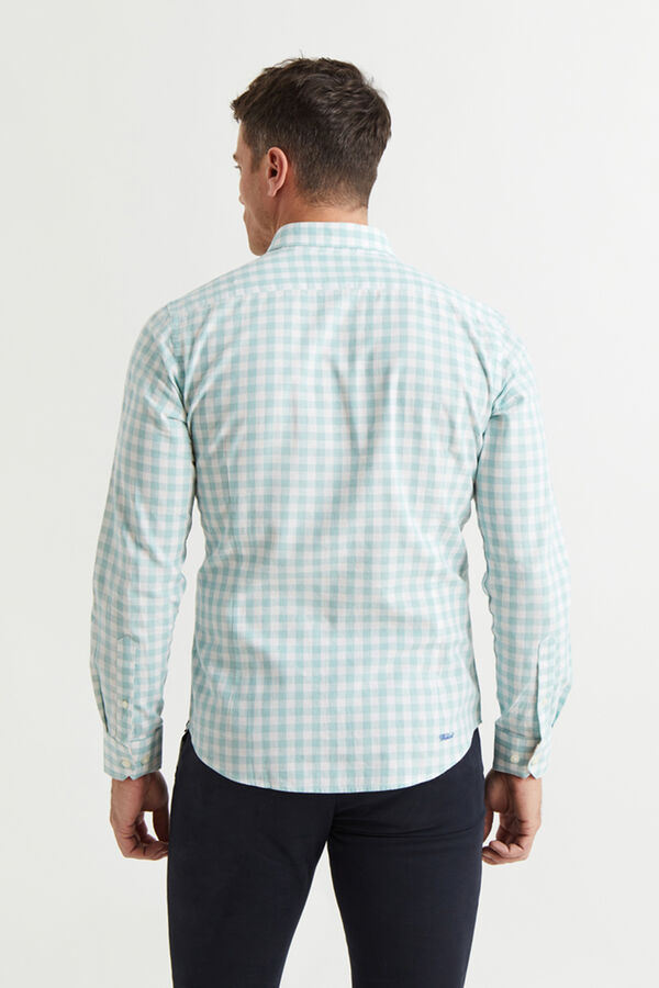 Williot Camisa xadrez de linho Verde