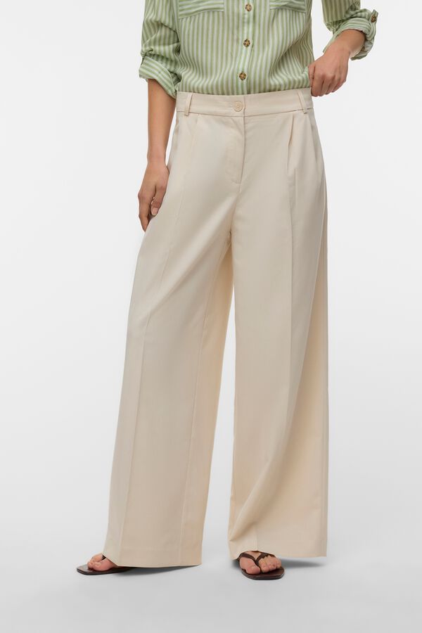 Vero Moda Cal&ccedil;a comprida de vestir Tostado