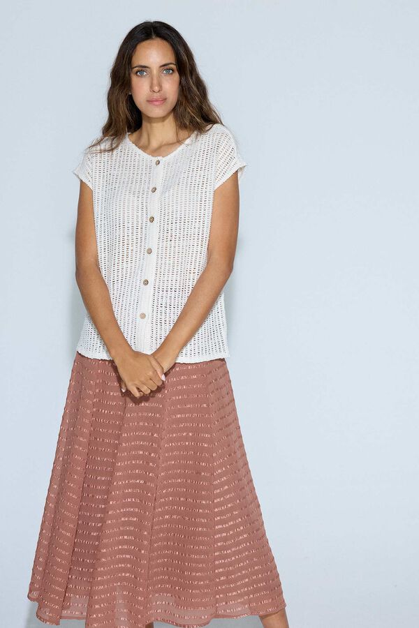 Slowlove Chaleco r&uacute;stico Marfil