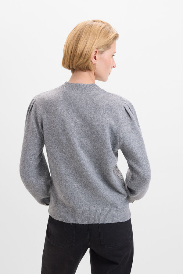 Cortefiel Jersey ochos y calados Gris