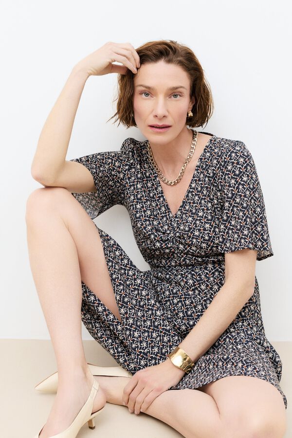 Caroll Vestido midi estampado Multicolor