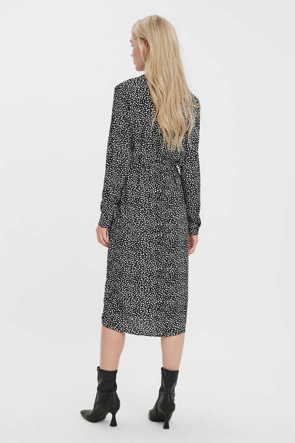 Vero Moda Vestido camisero estampado Negro