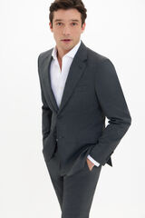 Cortefiel Blazer cinzento slim fit Cinzento