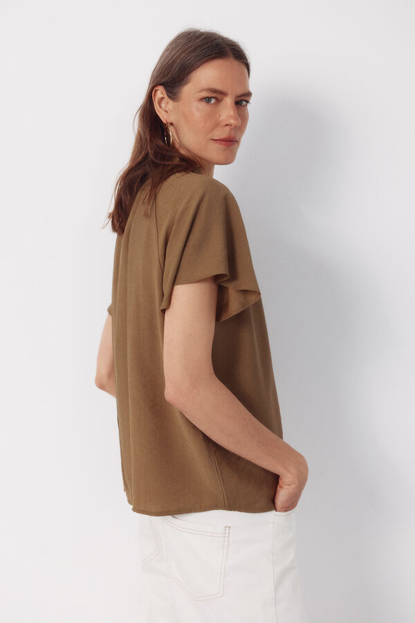 Cortefiel Blusa com manga raglan Verde