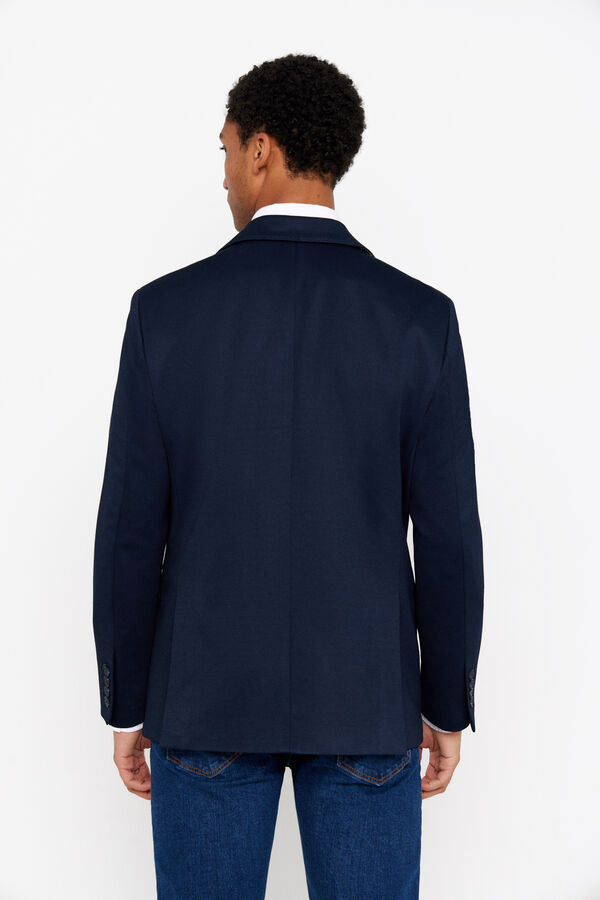 Cortefiel Americana de punto Azul marino