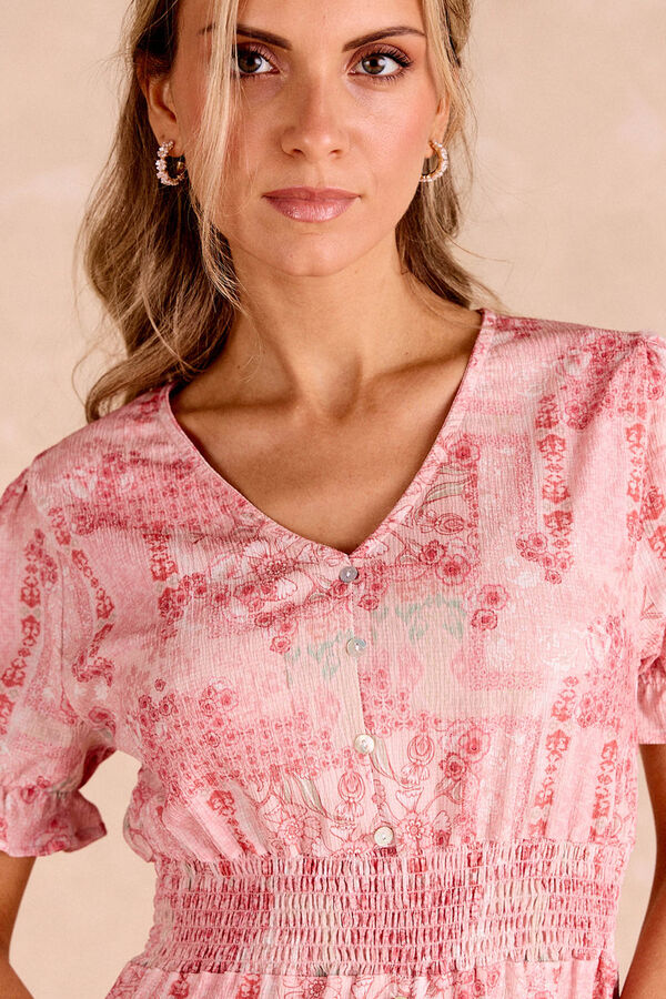 Pol&iacute;n Et Moi Vestido largo maquillaje Rosa