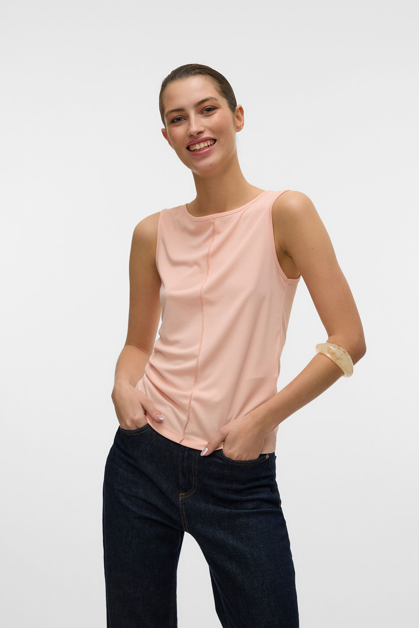 Vero Moda Camiseta de tirantes y cuello barco