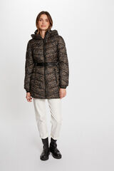 Morgan Casaco estampado com capuz Castanho