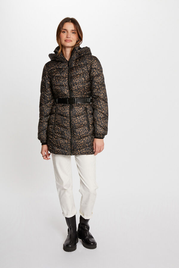 Morgan Casaco estampado com capuz Castanho