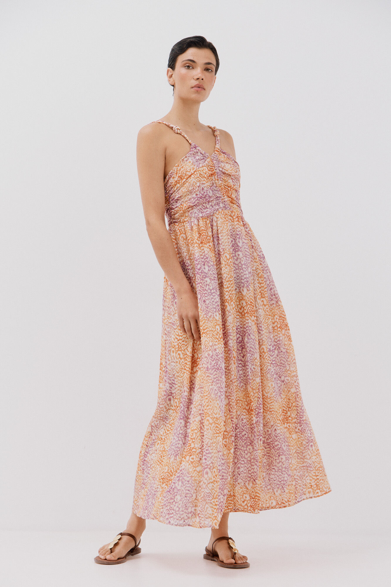 Cortefiel Vestido comprido estampado al&ccedil;as