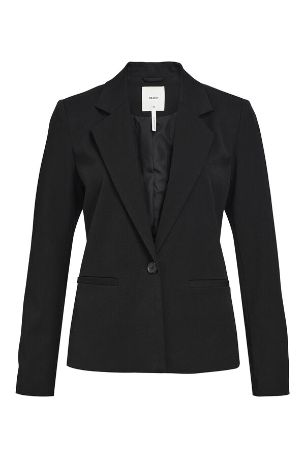 Object Blazer entallada manga larga Negro