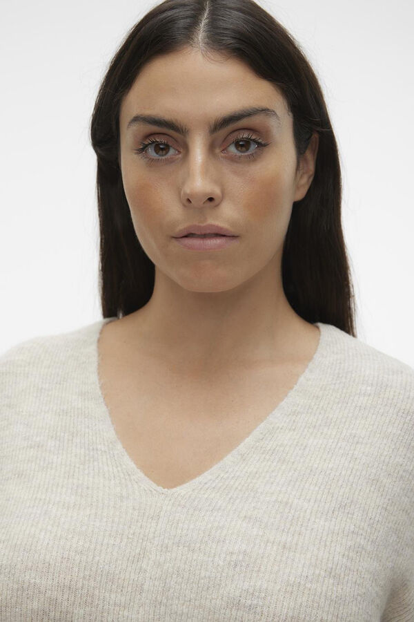 Vero Moda Curve Suéter de manga comprida malha plus size Verde