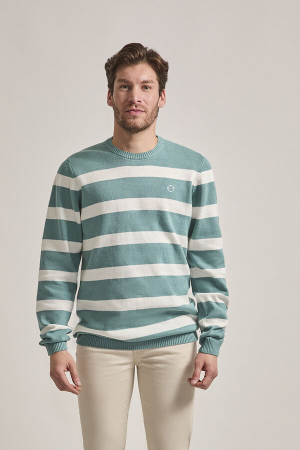 Street Monkey Camisa riscas da moda Azul