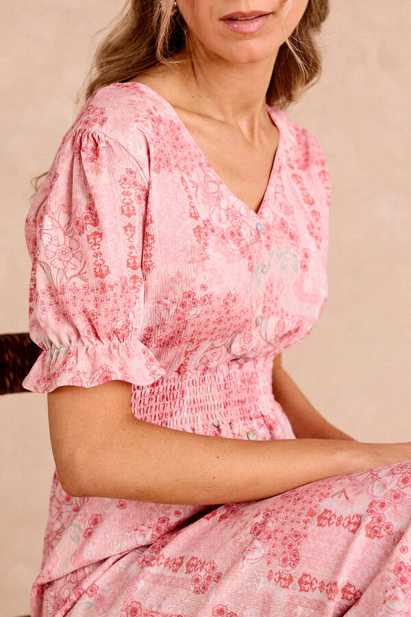 Pol&iacute;n Et Moi Vestido largo maquillaje Rosa