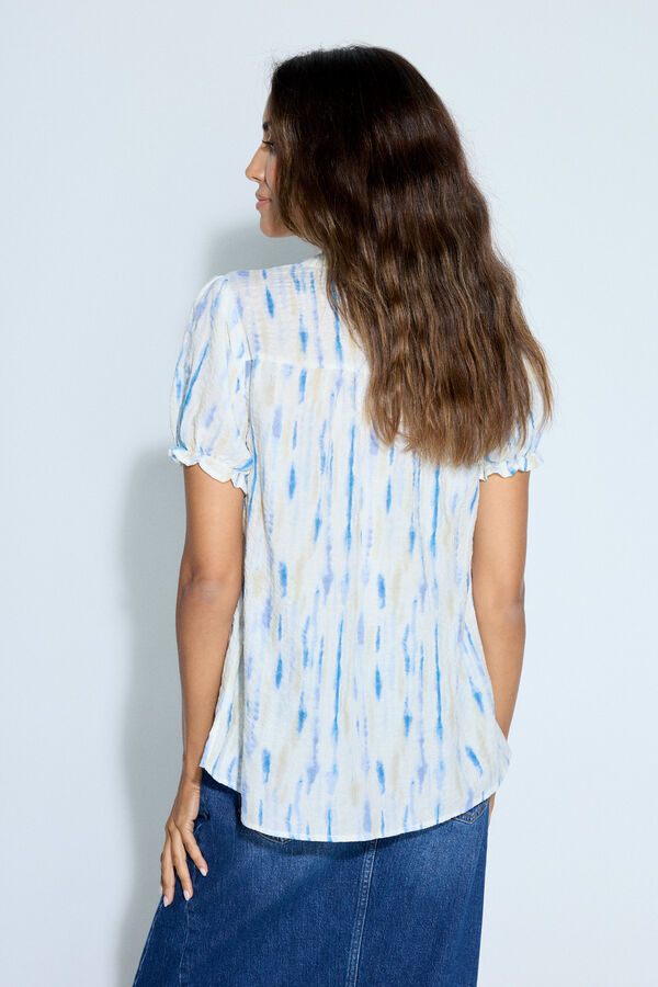 Slowlove Blusa estampada Estampado azul