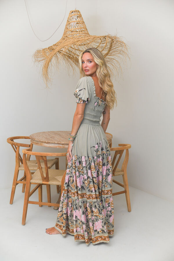 Jaase Vestido comprido Claudette Verde
