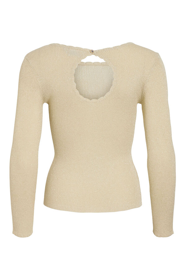 Vila Top de punto reversible con l&uacute;rex Beige