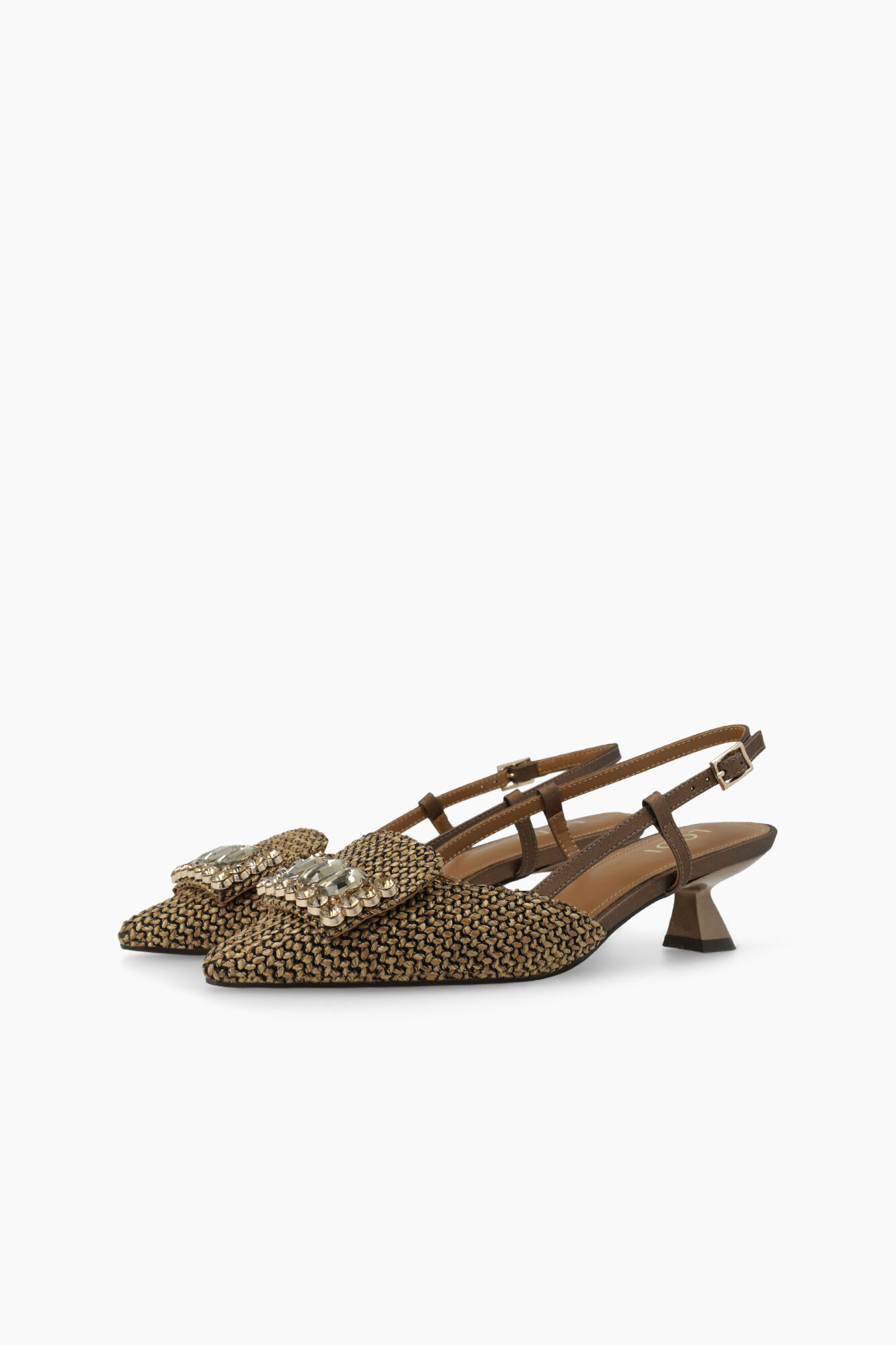 Lodi Sapatos de salto abertos atr&aacute;s em pele