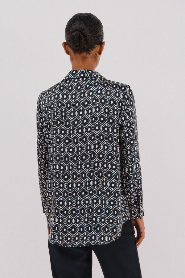 Cortefiel Camisa satinada Multicolor