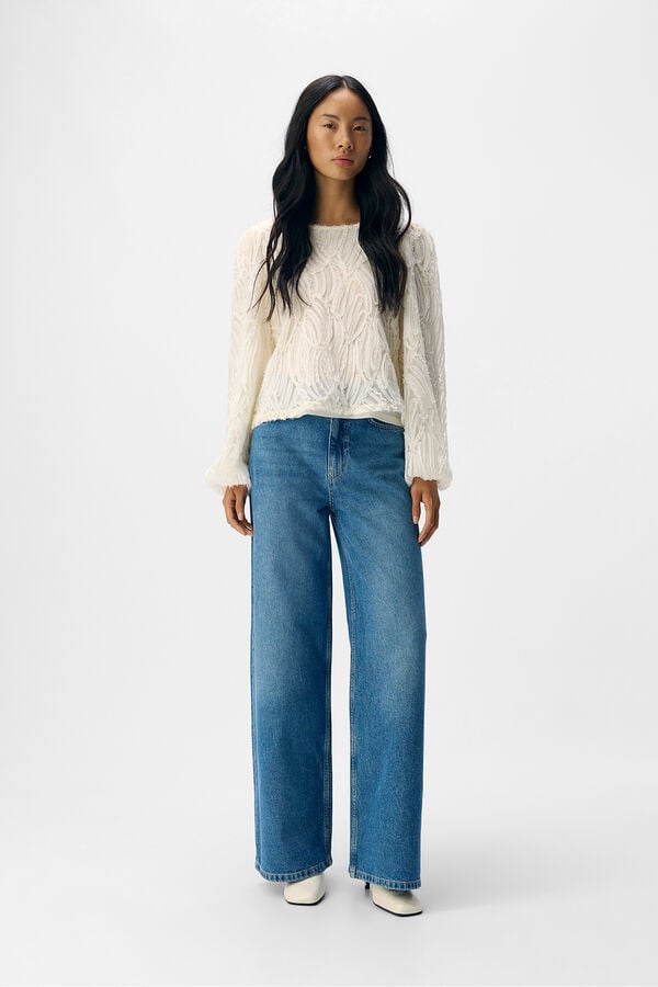 Object Blusa tejido textura Blanco