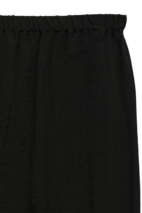 Vero Moda Pantal&oacute;n ancho con cintura el&aacute;stica Negro