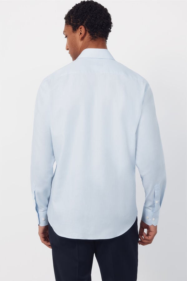 Cortefiel Camisa vestir otom&aacute;n slim fit f&aacute;cil plancha Azul