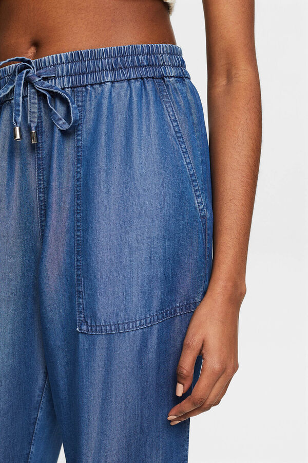 Esprit Pantal&oacute;n jogger Tencel Azul
