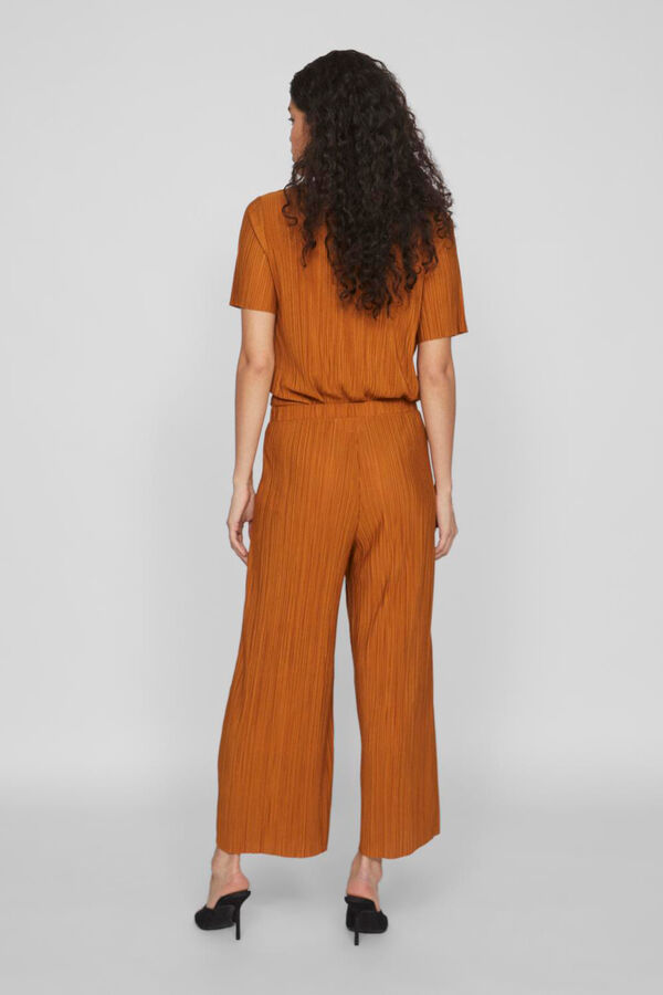 Vila Pantal&oacute;n cintura alta Marr&oacute;n