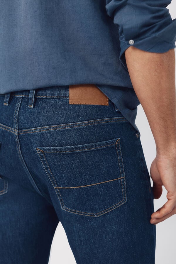 Cortefiel Bermuda denim regular Azul oscuro