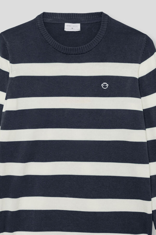 Street Monkey Jersey moda rayas Azul marino