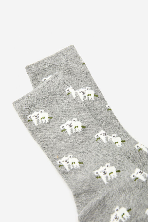 Cortefiel Calcetines largos koalas Gris