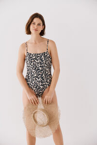 Cortefiel Ba&ntilde;ador escote cuadrado animal print