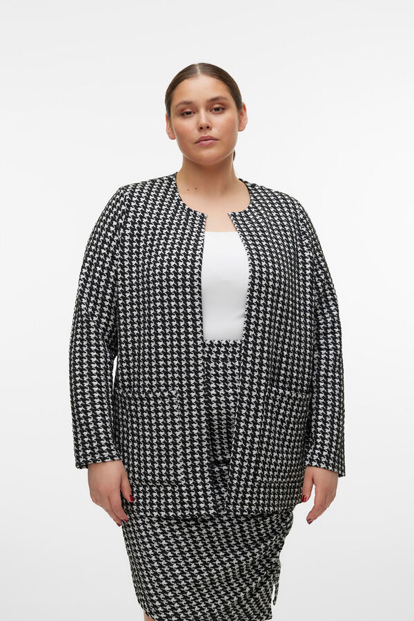 Vero Moda Curve Cardigan pied-de-poule Curve Preto
