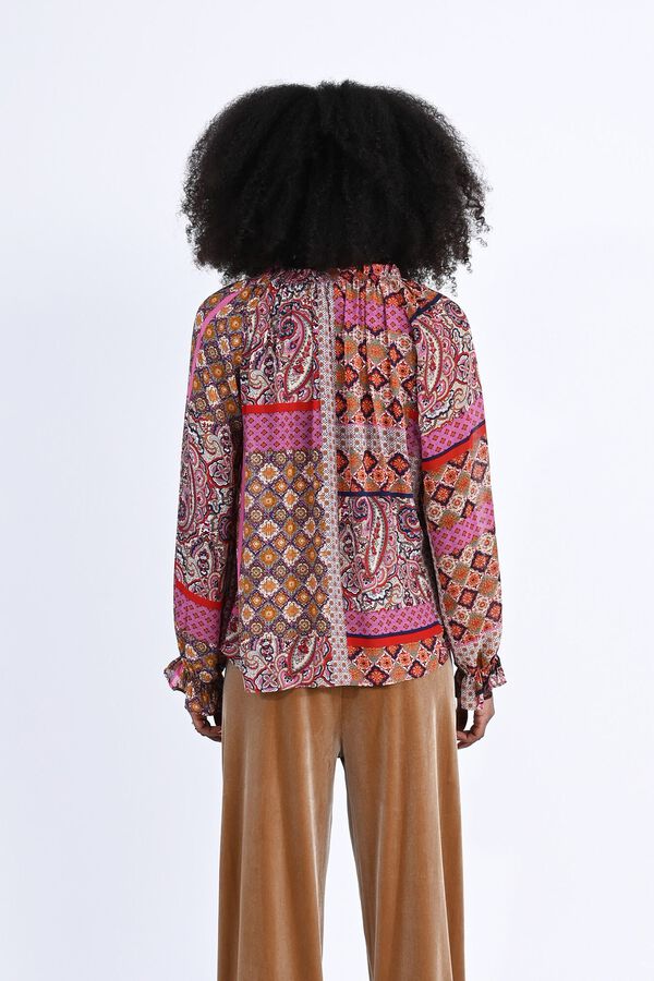 Molly Bracken Blusa de manga comprida com la&ccedil;ada Multicolorido