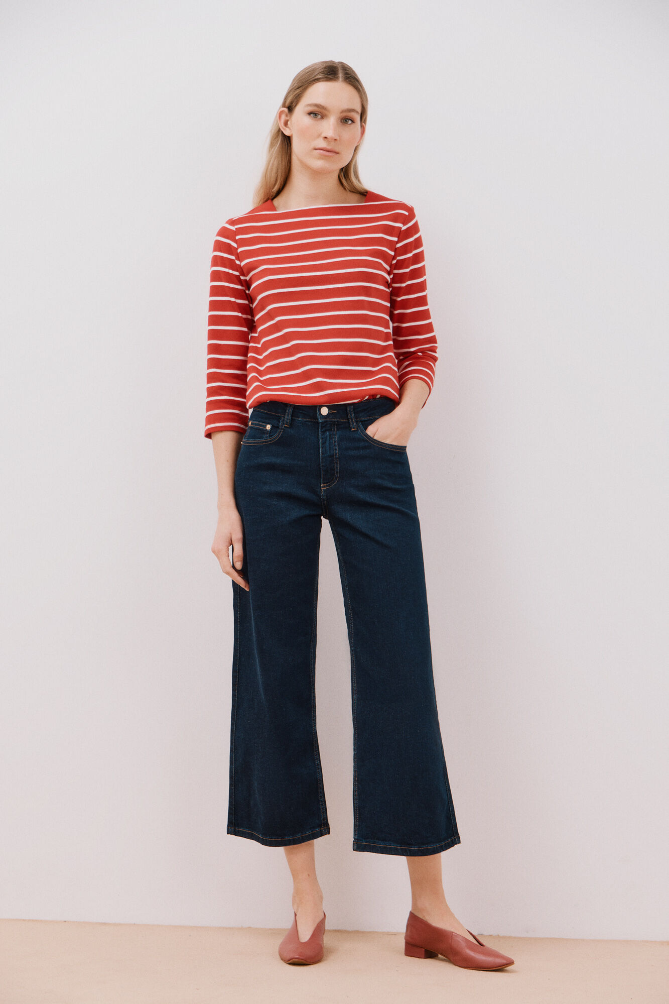 Cortefiel Cal&ccedil;a jeans palazzo cropped