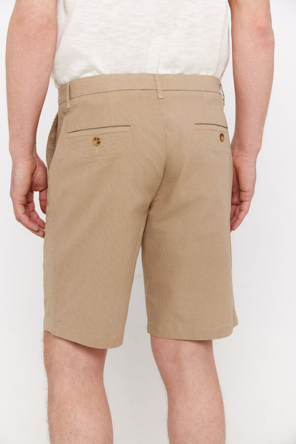 Cortefiel Bermudas chinos estampadas Tostado