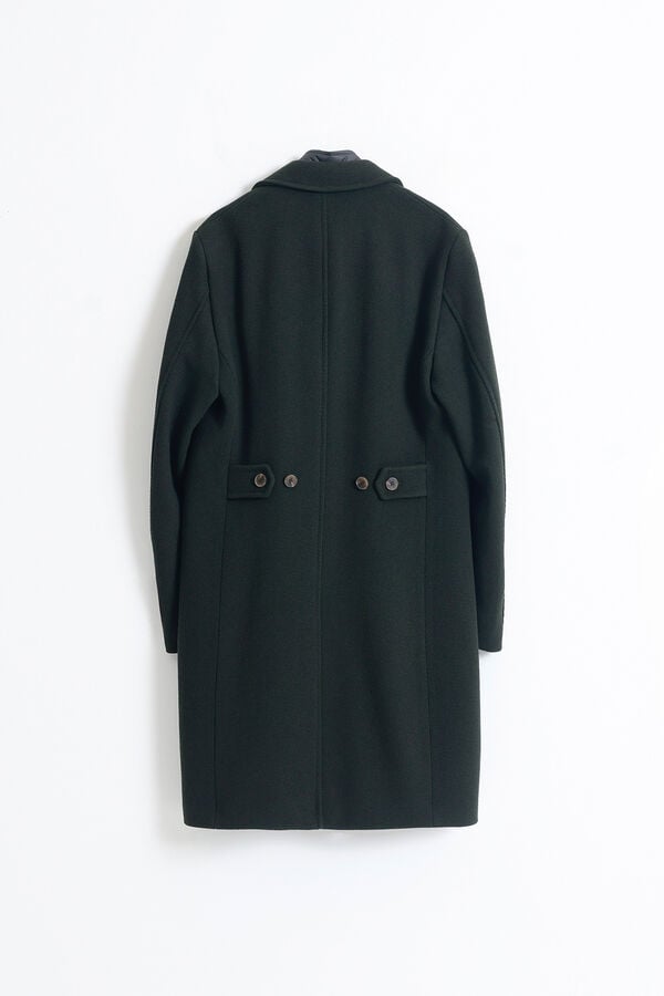 PuroEGO Abrigo cuello desmontable Verde oscuro