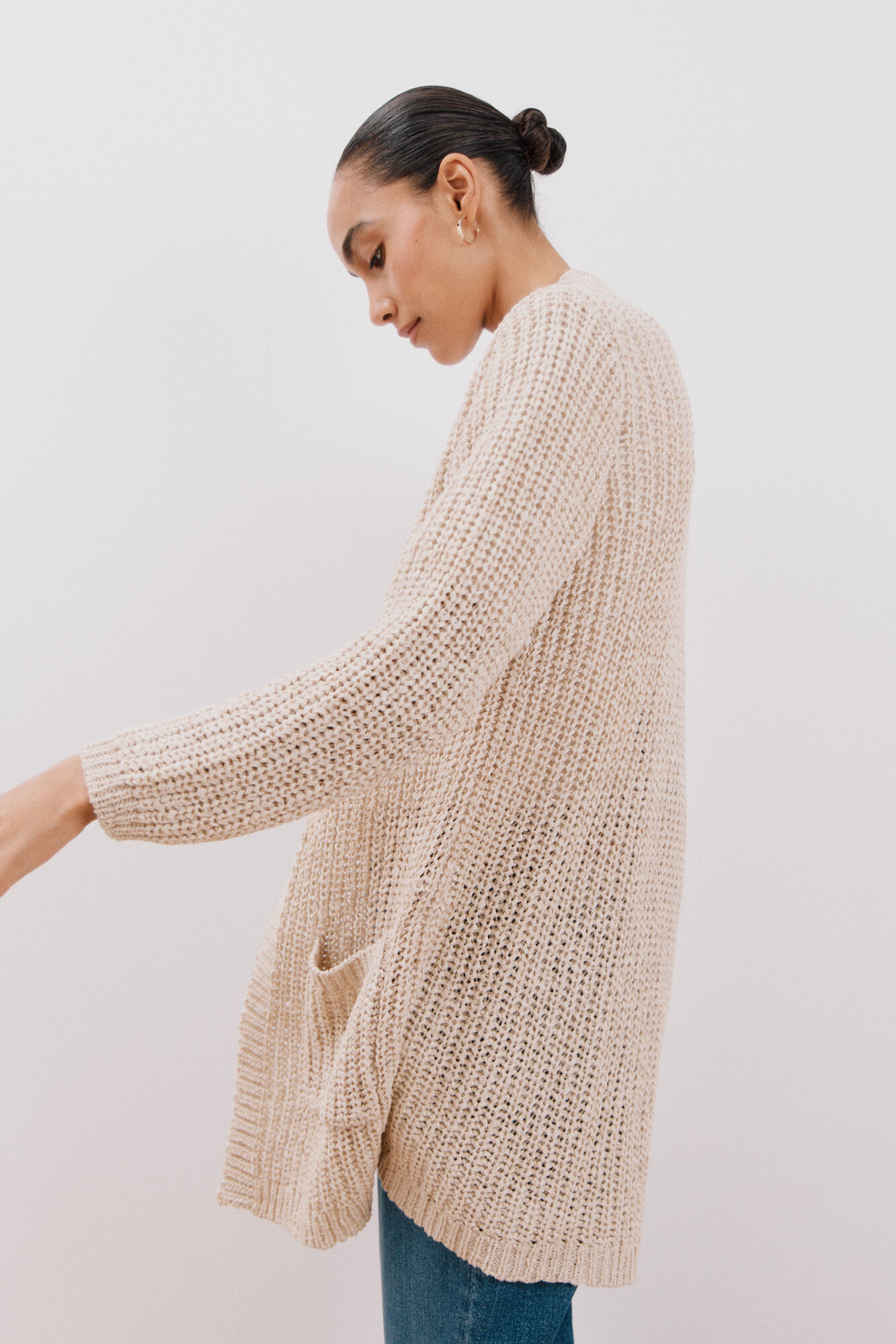 Cortefiel C&aacute;rdigan abierto bolsillos