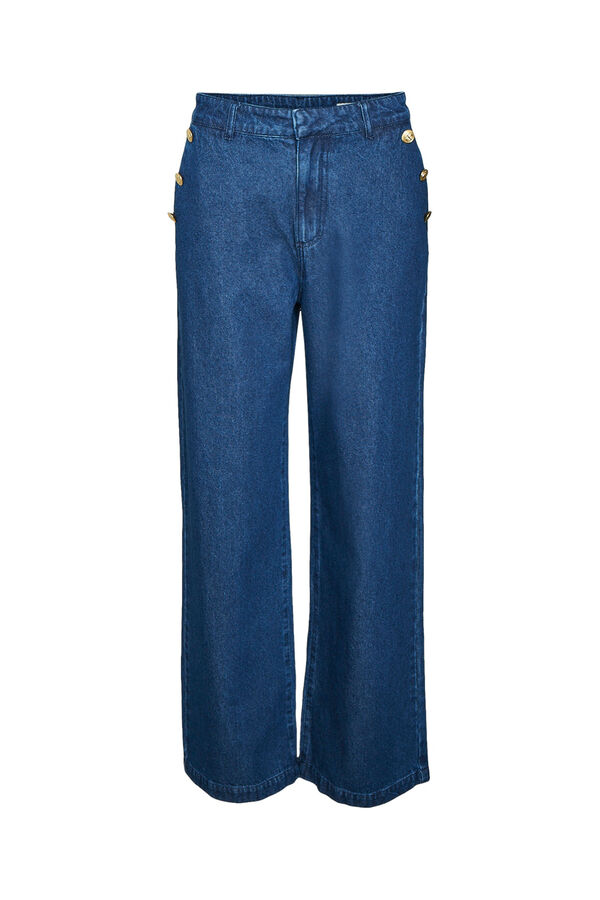 Vero Moda Pantal&oacute;n vaquero de tiro alto Azul marino