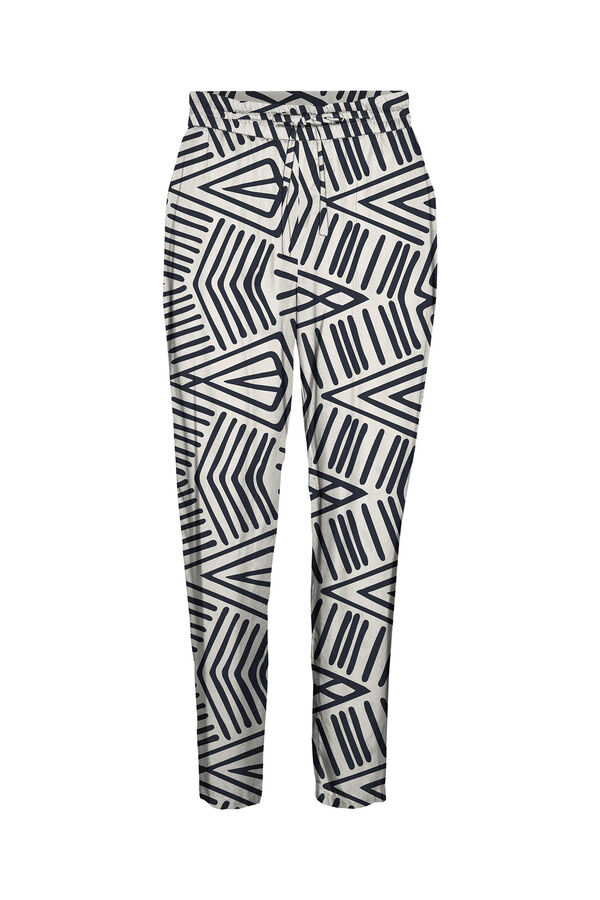 Vero Moda Cal&ccedil;as compridas retas estampadas Azul