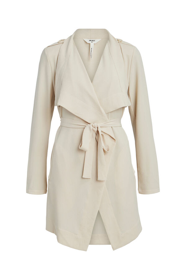 Object Chaqueta con cintur&oacute;n Beige