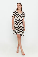 Vero Moda Vestido corto de manga corta Negro