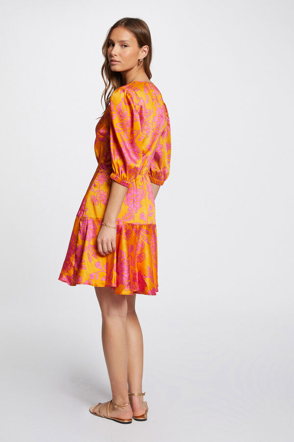 Morgan Vestido ajustado estampado Laranja