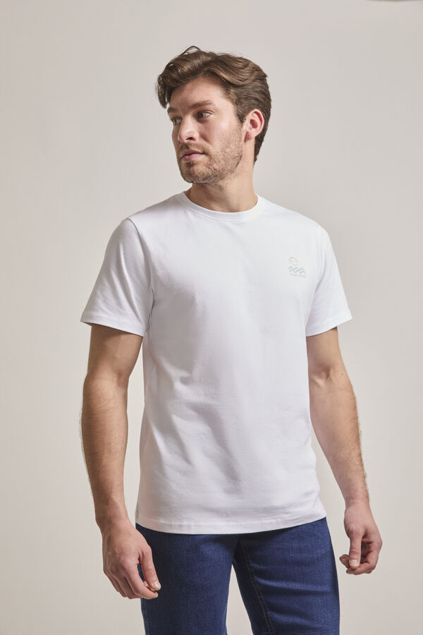 Street Monkey Camiseta manga curta da moda Branco