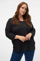Vero Moda Curve Jersey de cuello pico talla grande Negro