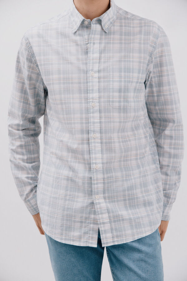 Cortefiel Camisa aos quadrados Azul