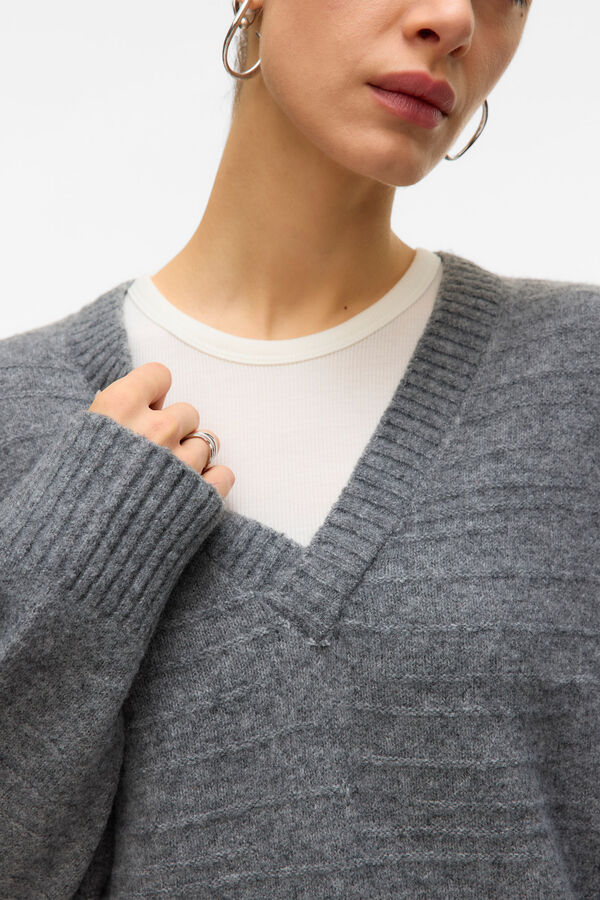 Vero Moda Jersey b&aacute;sico de punto Gris